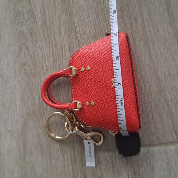 NWT red Coach bag charm - Picture 12 of 16